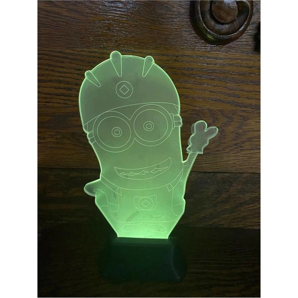 Minions Accents 7 Color Changing 3d Despicable Me Minion Night Light Illusion Table Lamp